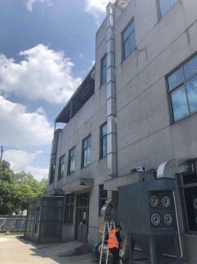 上海香精香料廠濾筒除塵器安裝完工